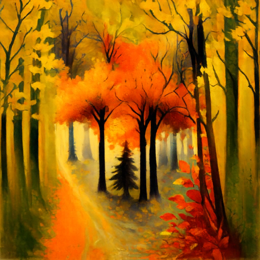 Fox / autumn forest hybrid, full view